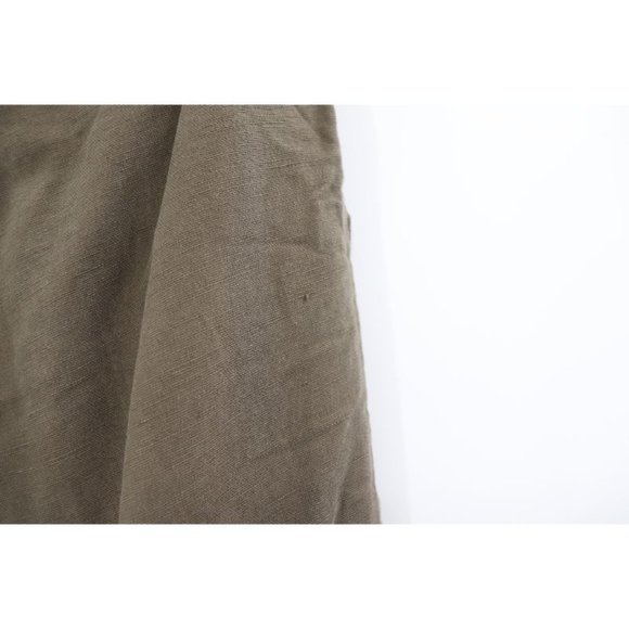 wilfred women’s 00 Allant pants linen olive green belted pockets cuffed cropped - Picture 5 of 12